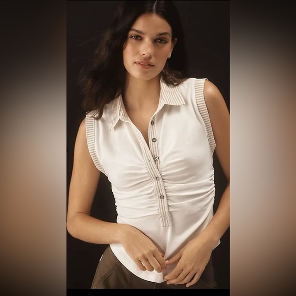 Anthropologie Tops - NWT ✨ Anthropologie Pilcro Varsity Polo Tank